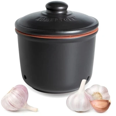 Abbildung von RÖMERTOPF Vorratsdose Frische Topf MINI Knoblauch Aufbewahrung 0,6 Liter, Keramik, (Set), aus Naturton