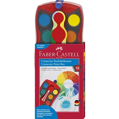 Abbildung von Faber Castell Farbkasten Connector 12 Farben rot