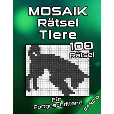 Abbildung von Tierische MOSAIK Rätsel: Logikrätsel mit mittelschweren Bilderrätseln Denksport &amp; Gehirnjogging für Erwachsene und Senioren (Mosaik Puzzles)