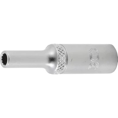 Abbildung von BGS 10702 Steckschlüssel Einsatz Zwölfkant, tief 6,3 mm (1/4&quot;) SW 4 CV Stahl Stecknuss Nuss