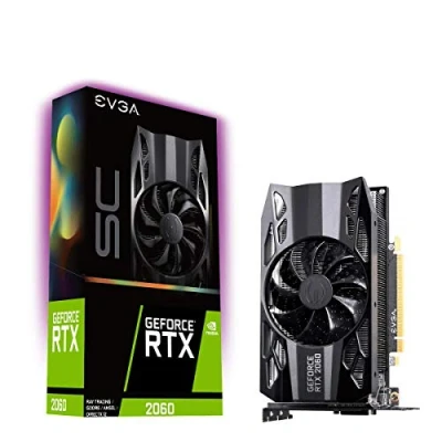 Abbildung von EVGA GeForce RTX 2060 SC GAMING, 6GB GDDR6, HDB Lüfter, Grafikkarte 06G P4 2062 KR, Schwarz