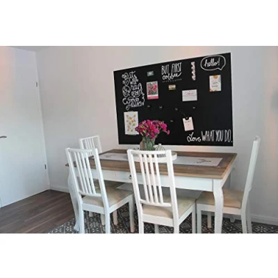 Abbildung von Magnet Tafel Folie Farbe: schwarz 40 Größen Preis Leistung Top beschreibbar, abwischbar, magnetisch Kreide (100x80cm)