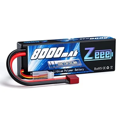 Abbildung von Zeee 2S Lipo Akku 7,4V 8000mAh 100C Hardcase Batterie mit Deans T Stecker für RC Car Truck Auto Boot LKW Truggy Hobby