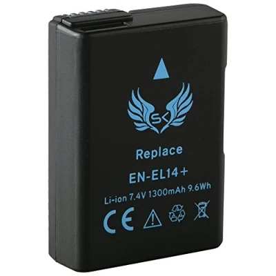 Abbildung von SK Akku Ersatz für Nikon EN EL14 1300mAh EL14A D3100 D3300 D3400 D3500 D5100 D5200 D5300 D5500 D5600 DF // CoolPix P7000 P7700 P7800