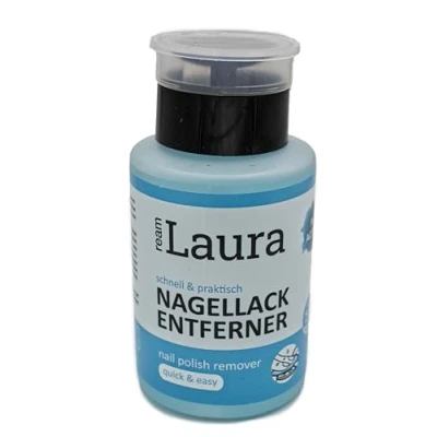 Abbildung von ream Laura Nagellackentferner Mit Pumpkopf Aceton für hartnäckige Lacke und besonders schnelle rückstandslose Reinigungsergebnisse 200ml Flasche frei von Mikroplastik