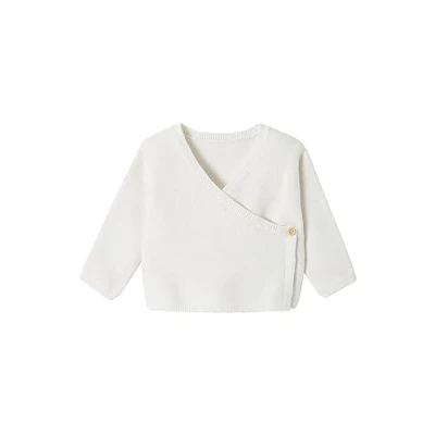 Abbildung von Vertbaudet Weiche Baby Wickeljacke Oeko Tex weiß 56