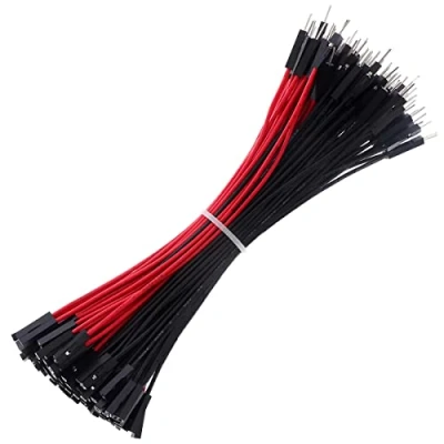Abbildung von Breadboard Jumper Wires 20AWG, Bestlus Exclusives Male to Female M/F 150mm Pack of 120 Square Head 0.1&#039;&#039; (15CM / 6&#039;&#039;, M/F, Red x 60 pieces Black pieces)