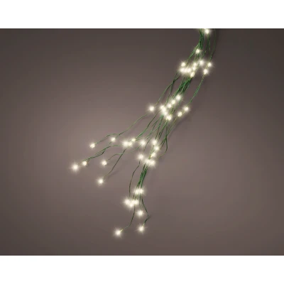 Abbildung von Micro LED Baumbeleuchtung für den Außenbereich 210 cm 672 Lichter grün/warmweiß Lumineo
