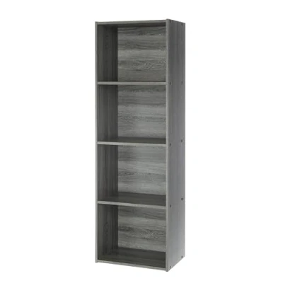 Abbildung von Iris Ohyama, Möbel, 4 Regalböden zur Aufbewahrung im Büro, Bibliothek, Stabil, Großes Fassungsvermögen, Multifunktional, Schlafzimmer, Wohnzimmer Office Basic Rack CX 4FN Graue Eiche