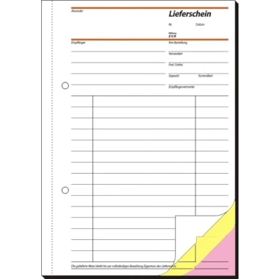 Abbildung von SIGEL Lieferschein mit Empfangsschein Formularbuch SD012