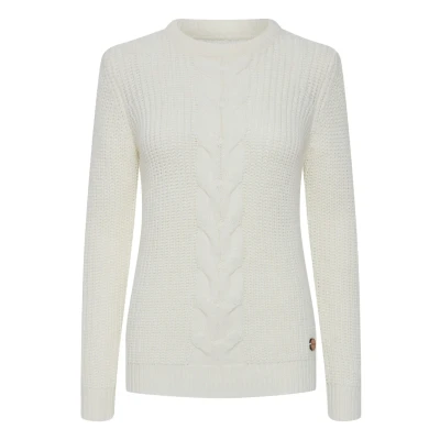 Abbildung von Oxmo Natasja Strickpullover, Damen, Größe: Large, Cloud dancer