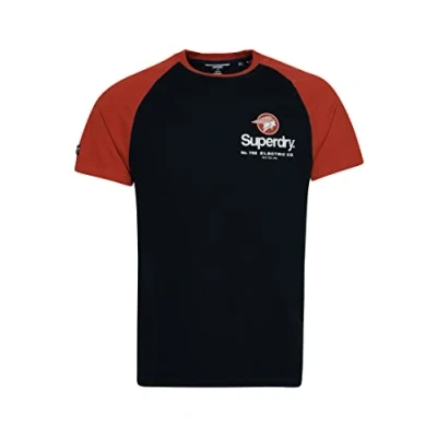 Abbildung von Superdry Tshirt print, Herren, Größe: Small, Eclipse navy