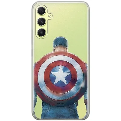 Abbildung von ERT GROUP Handyhülle für Samsung A34 5G Original und offiziell Lizenziertes Marvel Muster Capitan America 002 optimal an die Form des Handy angepasst, teilweise transparent