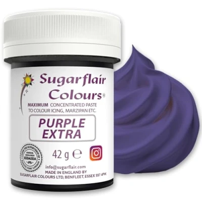 Abbildung von Sugarflair Lebensmittelfarbe Max Konzentriert Violet, Lebensmittel Farbstoff Hoch für Marzipan und Fondant, Concentrate Paste Colour 42g