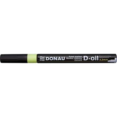 Abbildung von DONAU 7368001PL 11 Ölmarker D OIL Rundspitze 2,2 mm Ölbasis Permanent Marker, Farbe: Gelb / Wasserdichte Tinte Papier/ Filzschreiber für Plastik Metall Holz Glas/ Schreibt auf Fast Jeder Oberfläche