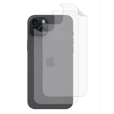 Abbildung von GIOPUEY Rückseite Folie Kompatibel mit iPhone 14 Plus, Hochwertige Materialien TPU Matte Textur Plus Schutzfolie Translucent [2 Stück]