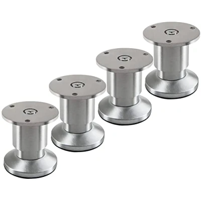 Abbildung von SO TECH® Möbelfuß ALPHA, belastbar bis 250 kg, höhenverstellbar 15 mm, (4 St), Höhe 50 Aluminium gebürstet