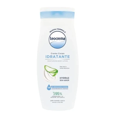 Abbildung von Leocrema Feuchtigkeitsspendende Körpercreme mit Aloe Vera und Hyaluronsäure, Feuchtigkeit für 72 Stunden, 250 ml