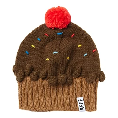 Abbildung von Neff Damen Mütze Cup Cake Beanie, Uni, Cupcake, Schokoladenbraun