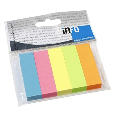 Abbildung von inFO Brillantmix Haftmarker farbsortiert 5 x 100 Streifen