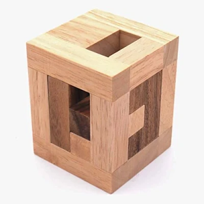 Abbildung von ROMBOL Denkspiele Spiel, Knobelspiel Liliput ein schwieriges Interlocking Puzzle aus Holz, Holzspiel