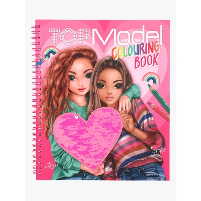 Abbildung von TOP Model Malbuch mit Pailletten