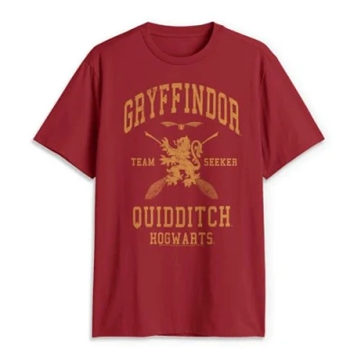 Abbildung von Harry Potter Herren Gryffindor Quidditch Seekert T Shirt, Scharlachrot, Mittel