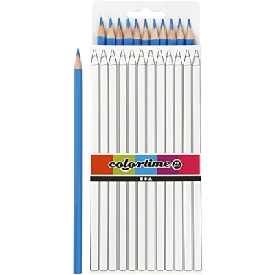 Abbildung von Colortime Buntstifte, L: 17 cm, Mine: 3 mm, Light Blue, Basis, 12 Stück
