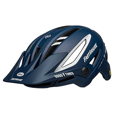 Abbildung von Bell Bike Unisex Erwachsene SIXER Fahrradhelme, Mt/Gls Blue/White Fasthouse, M