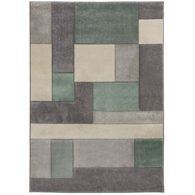 Abbildung von FLAIR RUGS Teppich &quot;Cosmos&quot;, rechteckig, Patchwork Design, mehrfarbig, mit Hoch Tief Effekt