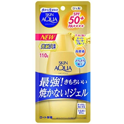 Abbildung von Skin Aqua Rohto Newer Model Super Moisture Gel 110g Gold SPF50+/PA++++ (Green Tea Set)