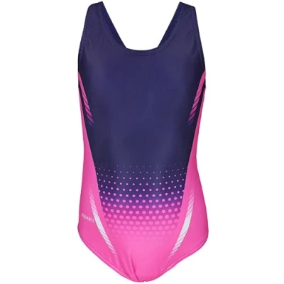 Abbildung von Aquarti Badeanzug Mädchen Chlorresistent Schwimmanzug Muscleback Wettkampf