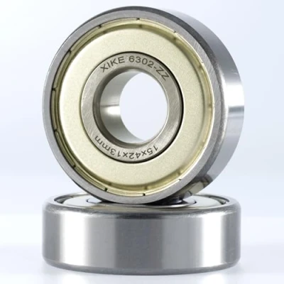 Abbildung von XiKe 2 Stück 6302 ZZ Kugellager 15x42x13mm Chromstahl und Doppelte Metalldichtung 6302Z Rillenkugellager mit Dichtungen