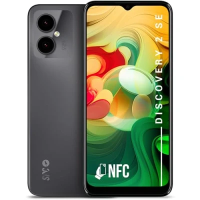 Abbildung von SPC Discovery 2 SE 4+64GB Smartphone mit 6,5&quot; HD+ Display, NFC, Fingerabdruck und Gesichtsentsperrung, 4G, Dual 13+2MP Kamera, 4500 mAh Akku Umkehraufladung Android 13 Farbe Dark Matter