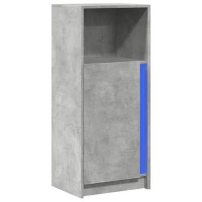 Abbildung von vidaXL Sideboard, Kommode mit LED Stauraum, Anrichte Schrank für Wohnzimmer, Beistellschrank Mehrzweckschrank Highboard, Betongrau Holzwerkstoff