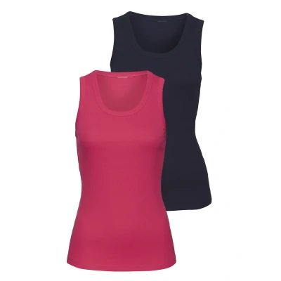 Abbildung von Vivance TANK 2 PACK Top, Damen, Größe: 36/38, Pink navy