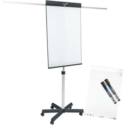 Abbildung von Legamaster SKETCH PRO mobiler Flipchart, magnetisch, höhenverstellbar, mit Sternfuß und Seitenarmen