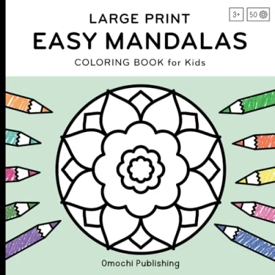 Abbildung von Easy Mandalas Coloring Book: Large Print Book for Kids Ages 3 5 : Simple Designs with Bold Lines