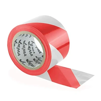 Abbildung von DEMA Abschlussband Absperrband 100 m rot/weiß