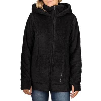 Abbildung von DENIMFY Outdoorjacke Damen Fleecejacke DFMila Regular Fit Kapuzenjacke mit Teddyfleece