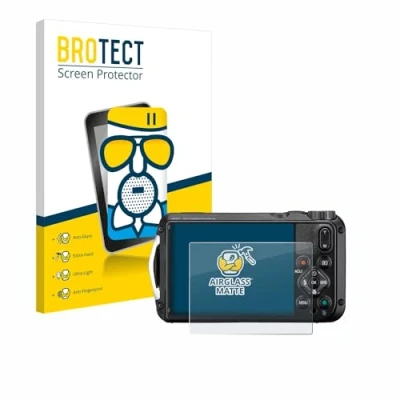 Abbildung von BROTECT Entspiegelungs Schutzglas für Ricoh Pentax WG 8 Schutz Folie Panzerfolie Glas Matt [Extrem Kratzfest 9H, Anti Reflex, Fingerprint]