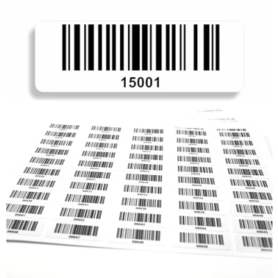 Abbildung von Barcodeetiketten 15001 16000 DGUV Prüfung Barcode Etiketten fortlaufend 5 stellig 1.000 Stck Strichcode Elektrotechnik Code128 selbstklebend 50x17mm (15001 16000)