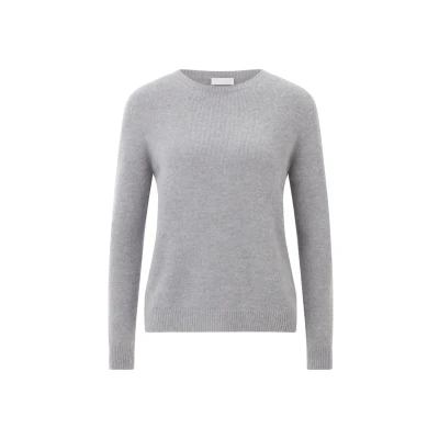 Abbildung von Rich &amp; Royal CREW NECK Strickpullover, Damen, Größe: 40, Grey melangé
