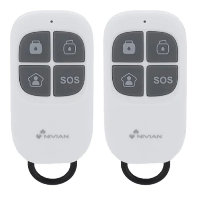 Abbildung von Nivian Drahtlose Fernbedienung kompatibel mit Alarmen Mehrere Funktionen zur Verwaltung des Alarmsystems (bewaffnet, demontiert, teilweise bewaffnet, SOS Signal)