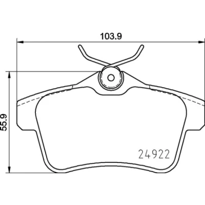 Abbildung von BREMBO P 06 102 Bremsbelagsatz exkl. Verschleißwarnkontakt mit Bremssattelschrauben Zubehör CITROËN: DS5 Schrägheck