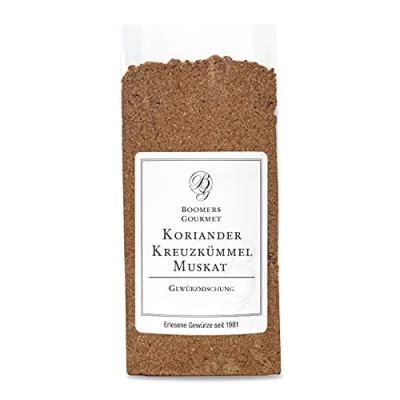 Abbildung von Boomers Gourmet Gewürzmischung Kreuzkümmel Koriander Muskat I Cumin Muskatnuss ayurvedische Vorratspack 100 g