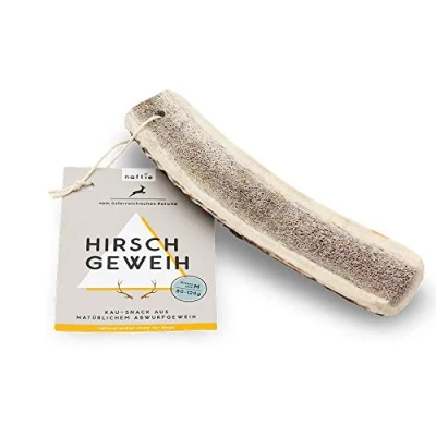 Abbildung von naftie Hirschgeweih halb Geweihstange Geweih Zahnpflege Snack XXL für sehr große Hunde mineralstoffreich, geruchsarm &amp; langlebig