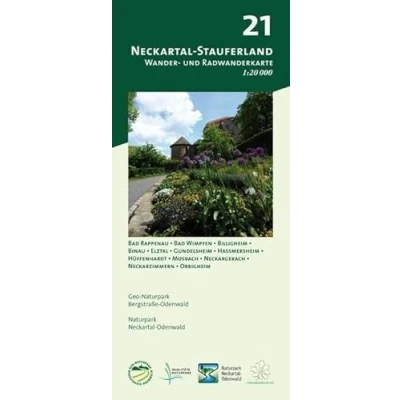 Abbildung von Blatt 21, Neckartal Stauferland: Wander und Radwanderkarte 1:20.000. Mit Bad Rappenau, Wimpfen, Billigheim, Binau, Elztal, Gundelsheim, ... Naturpark Odenwald)