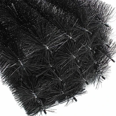 Abbildung von Wiltec 24 m Dachrinnenbürste 20x120 cm Ø 8 zum Laubschutz, Marderschutz, Vogelschutz, 20 Stück Dachrinnenraupe