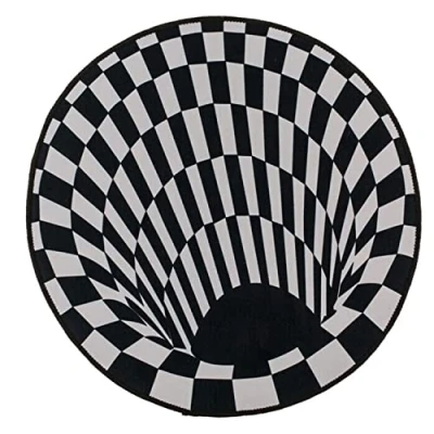 Abbildung von Schwarzes Loch Optische Täuschung Fußmatte mit ca. 60cm Durchmesser